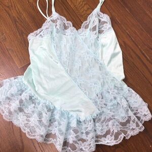 Vintage 60s/70s Elegant Val Mode Lace Trim Sleepwear/teddy womens Medium